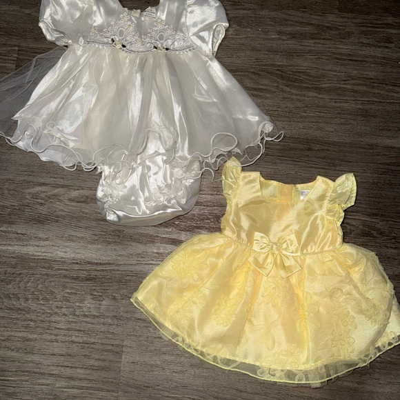 Other - White and Yellow Baby Dresses